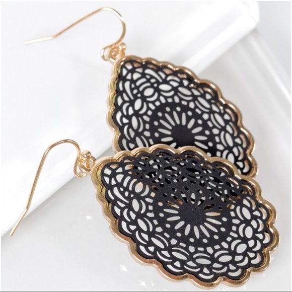 Jewelry - ✨RESTOCKED✨Black Mandala Teardrop Earrings Jewelry - ✨RESTOCKED✨Black Mandala Teardrop Earrings